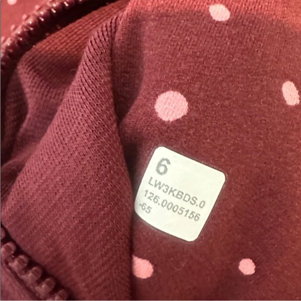 NWT Lululemon Cropped Define Jacket Heart Scatter Burgundy Bay | Size: 6 - Picture 3 of 4